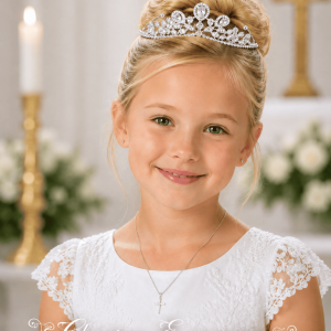 Dainty Rhinestone First Communion Tiara for Girls