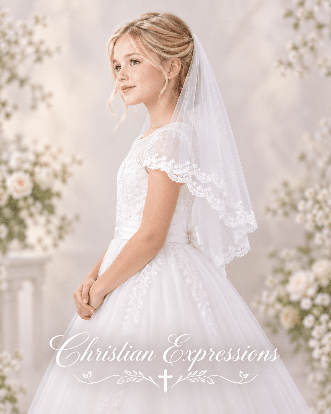 Comb & Clip Veils for First Holy Communion