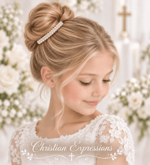 First Communion Elegant Pearl Hair Clip Barrette
