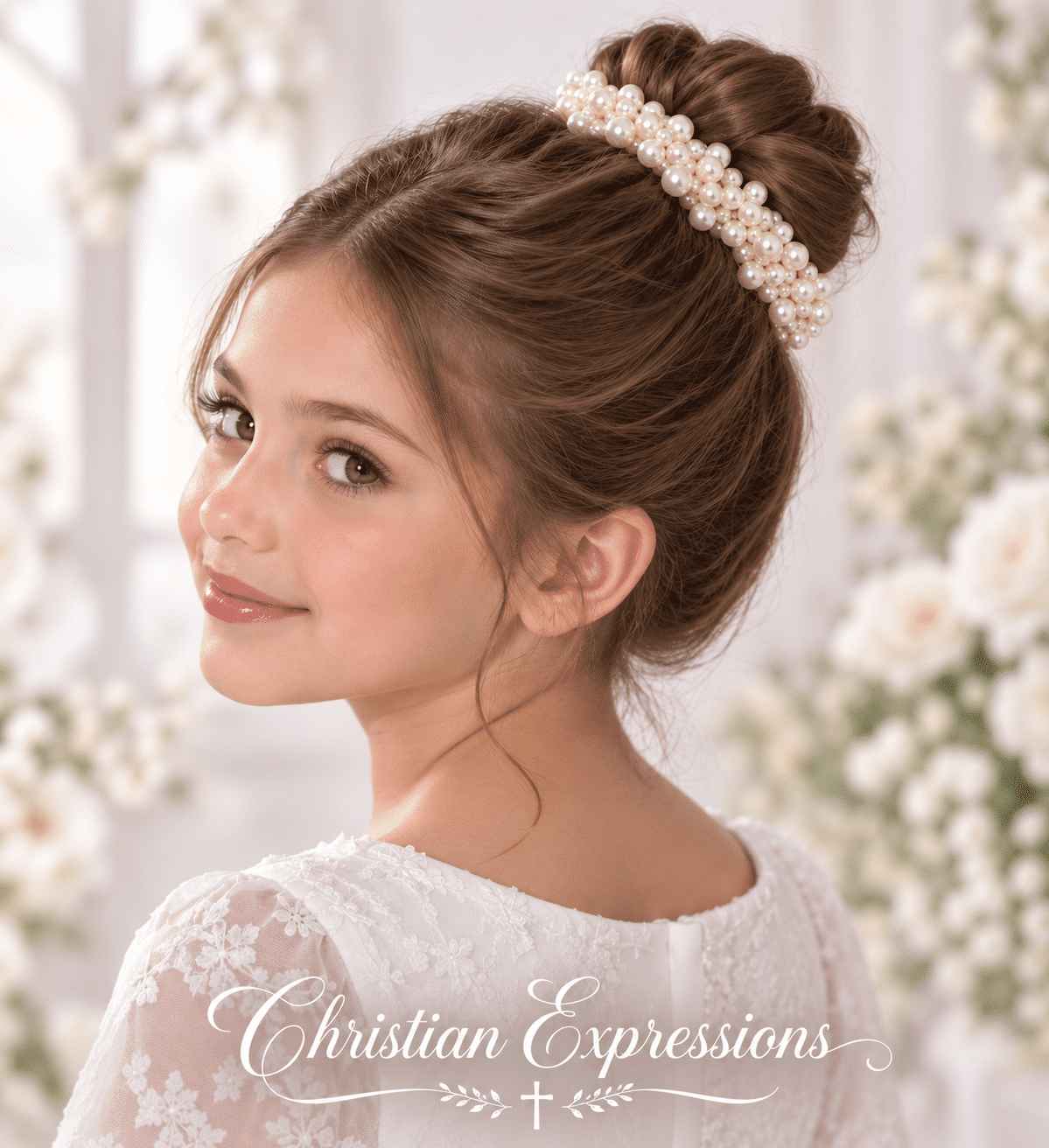 Bun Wrap Veils for First Holy Communion