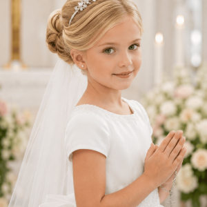 First Communion Metal Tiara Hairband