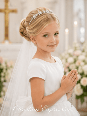 First Communion Metal Tiara Hairband