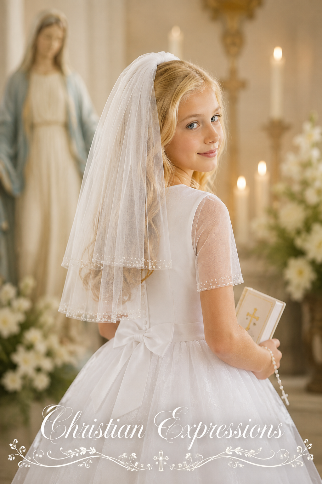 Comb & Clip Veils for First Holy Communion
