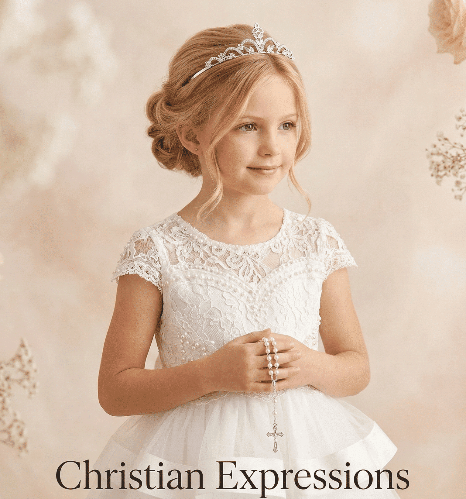 Irish Claddagh Trinity Knot First Communion Tiara