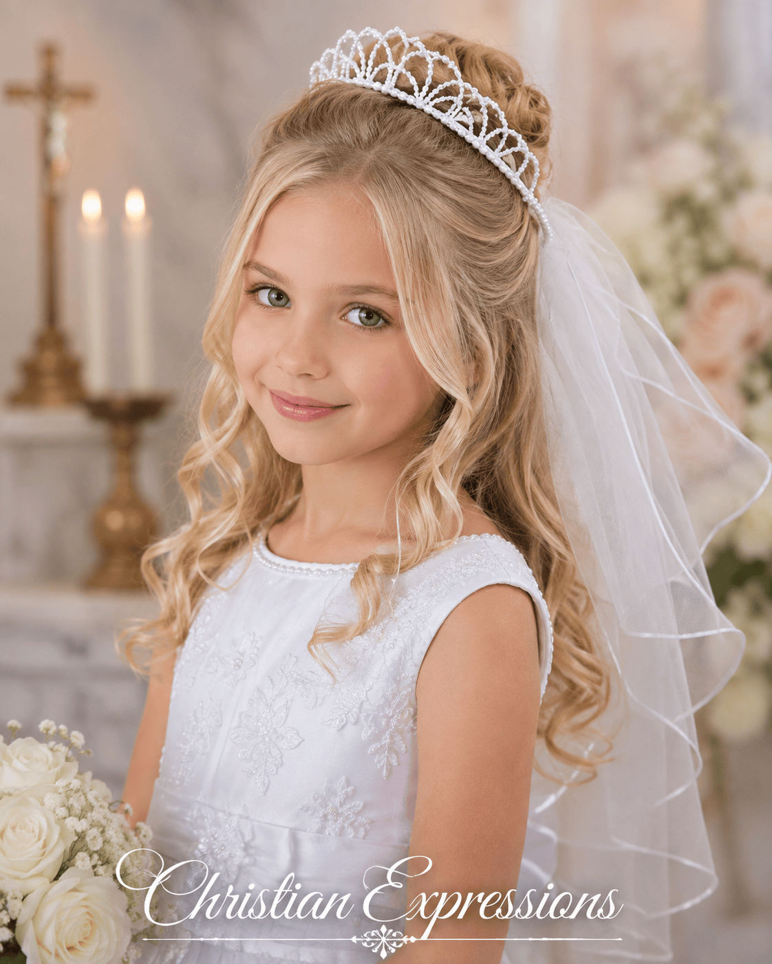 Bun Wrap Veils for First Holy Communion