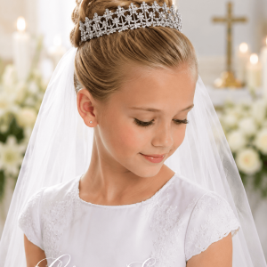 Rhinestone Metal First Communion Tiara with Crystals