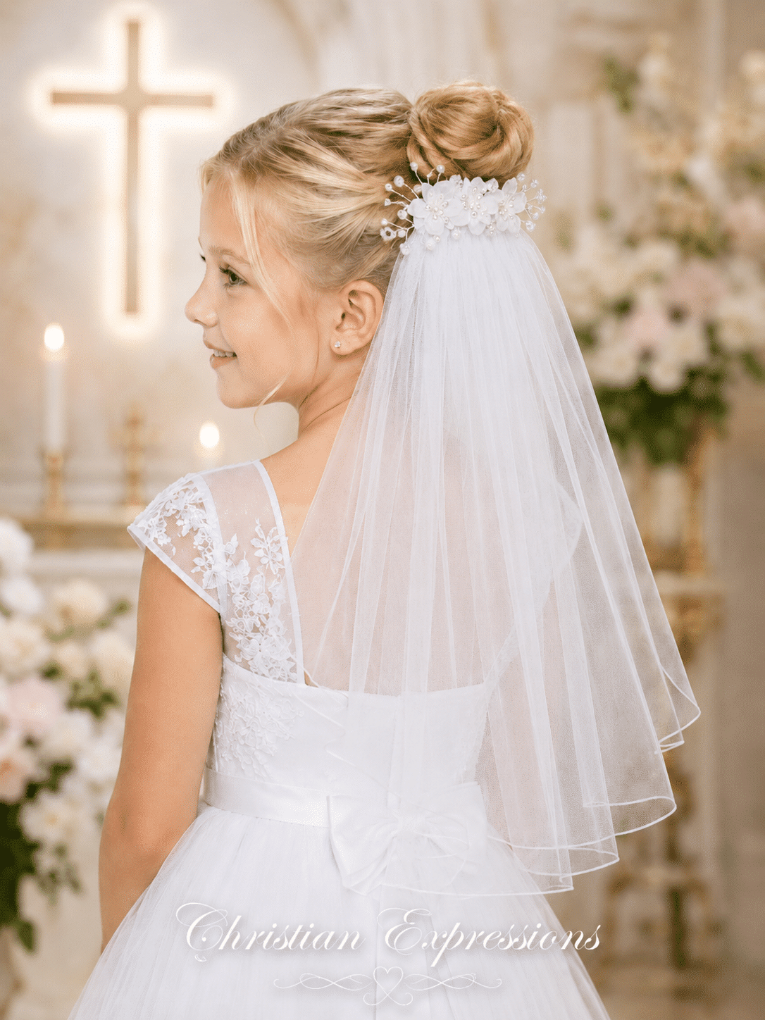 Comb & Clip Veils for First Holy Communion